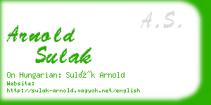 arnold sulak business card